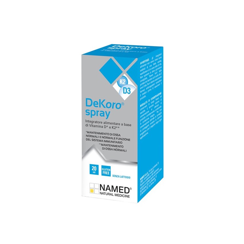 Named Dekoro Spray Integratore di Vitamina D e K2 da 20 mL