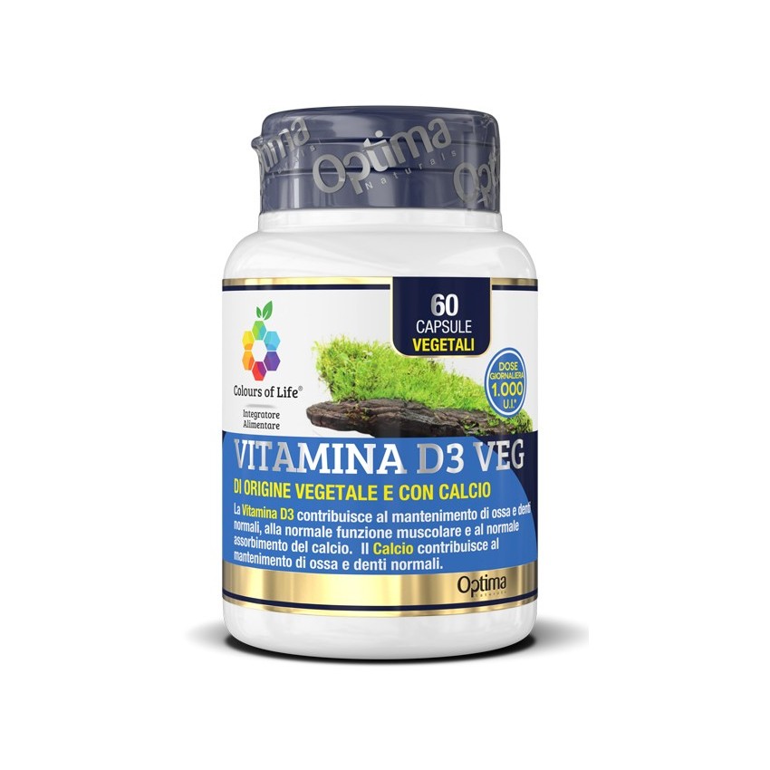Optima Vitamina D3 Veg 60cps Colours
