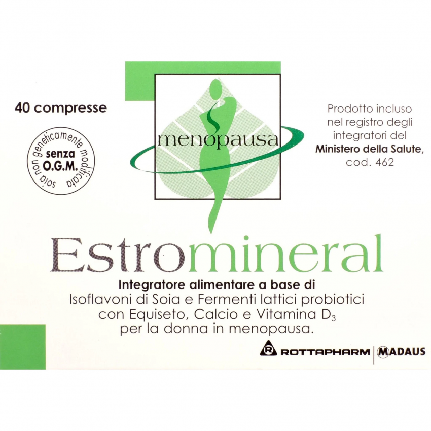 Estromineral Estromineral Integratore Minerali Menopausa e Ciclo da 40 Compresse