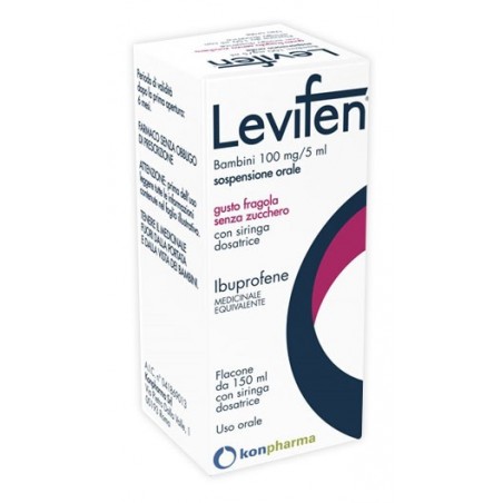 Konpharma Levifen Sospensione Orale 100mg/5ml da 150ml gusto Fragola